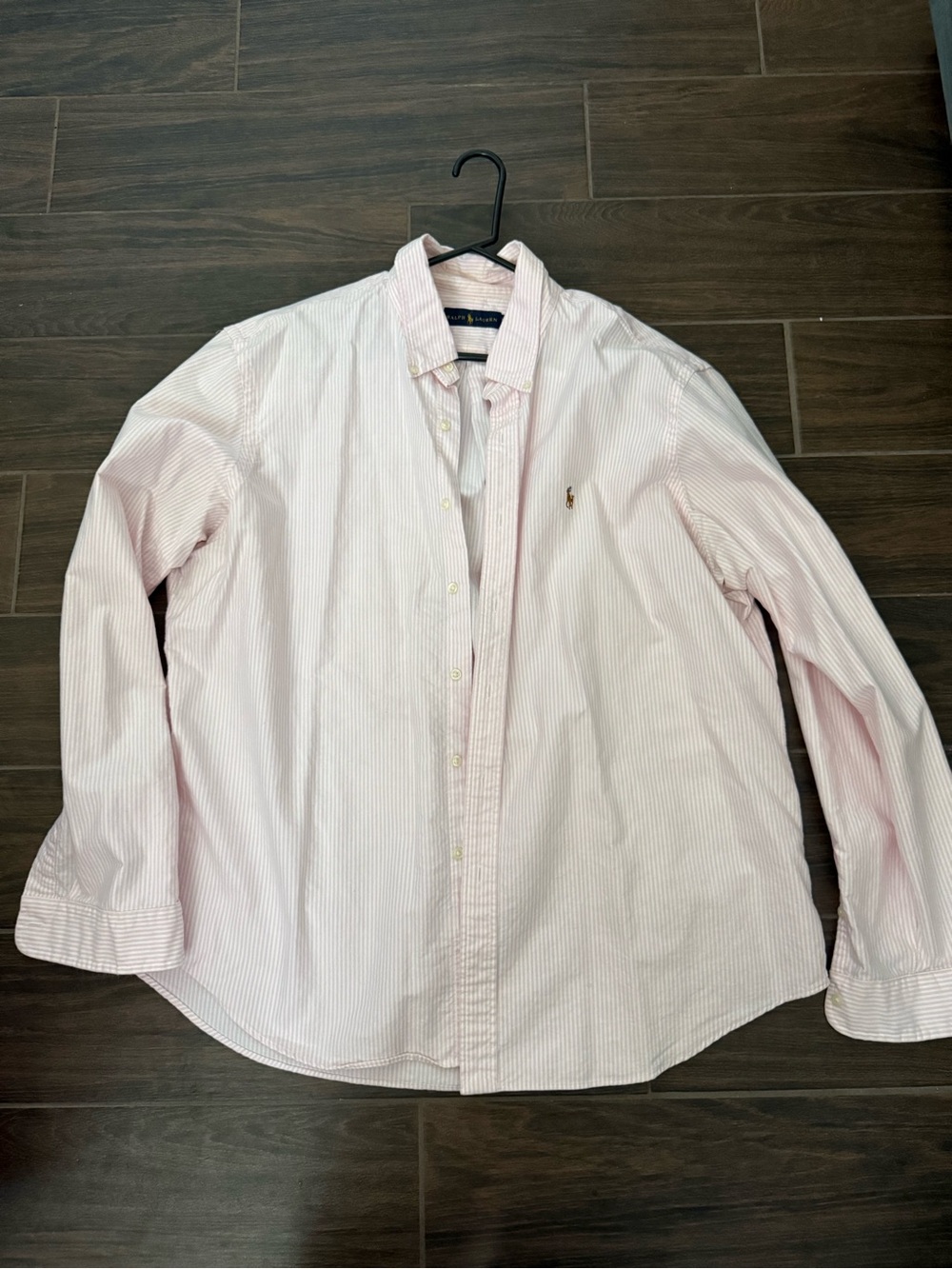🐸Ralph Lauren Pink & White Striped Button-Down Shirt - Men's